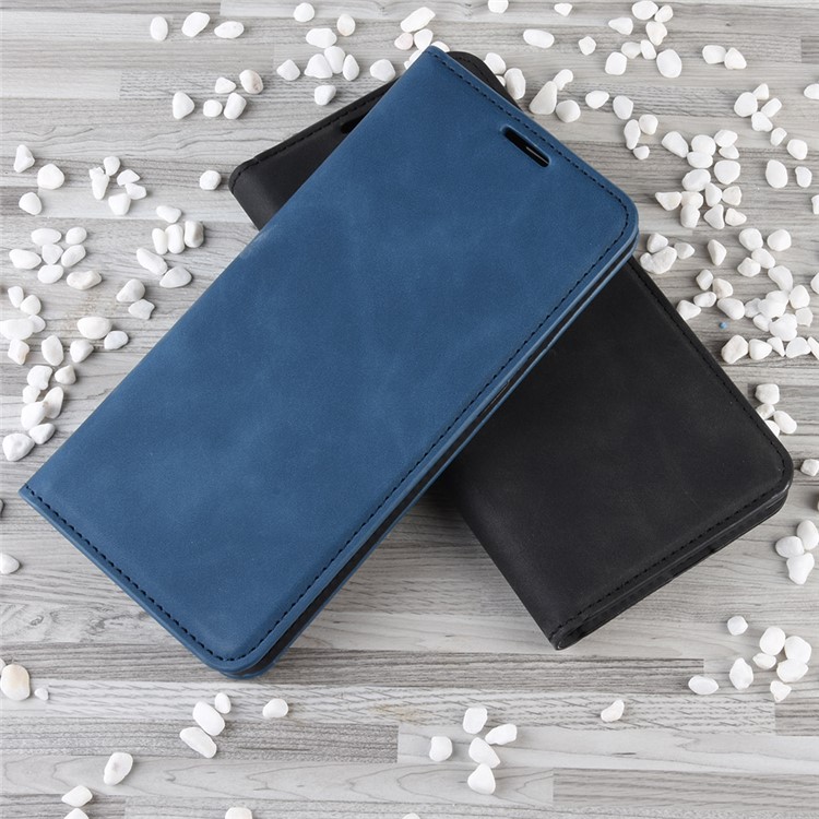 Leather Stand Case with Card Slots for Huawei Honor 20 Pro - Blue-9