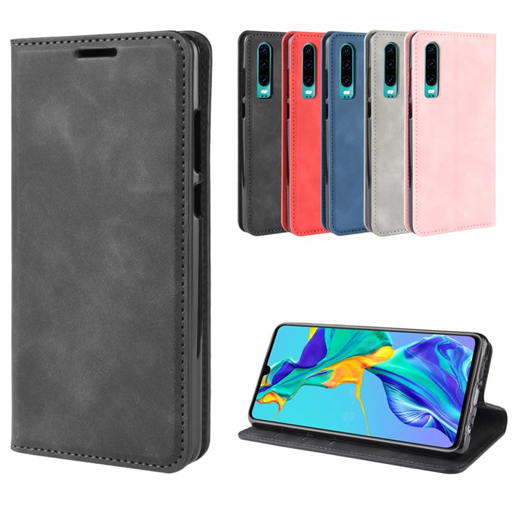 Cuir PU Stand De Portefeuille Pour P30 Huawei - Noir-10
