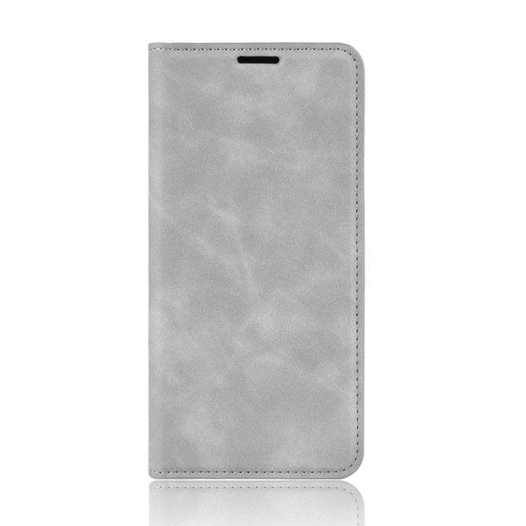 PU Leather Wallet Stand Case for Huawei P30 - Grey-2