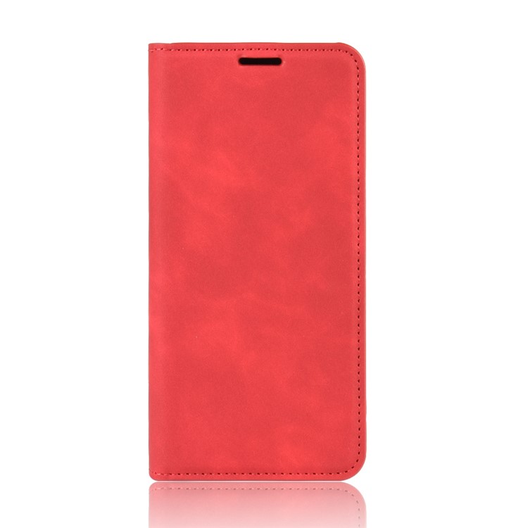 PU Leather Wallet Stand Case for Huawei P30 - Red-2
