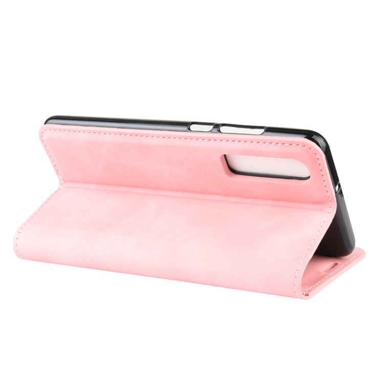 PU Leather Wallet Stand Case for Huawei P30 - Pink-5