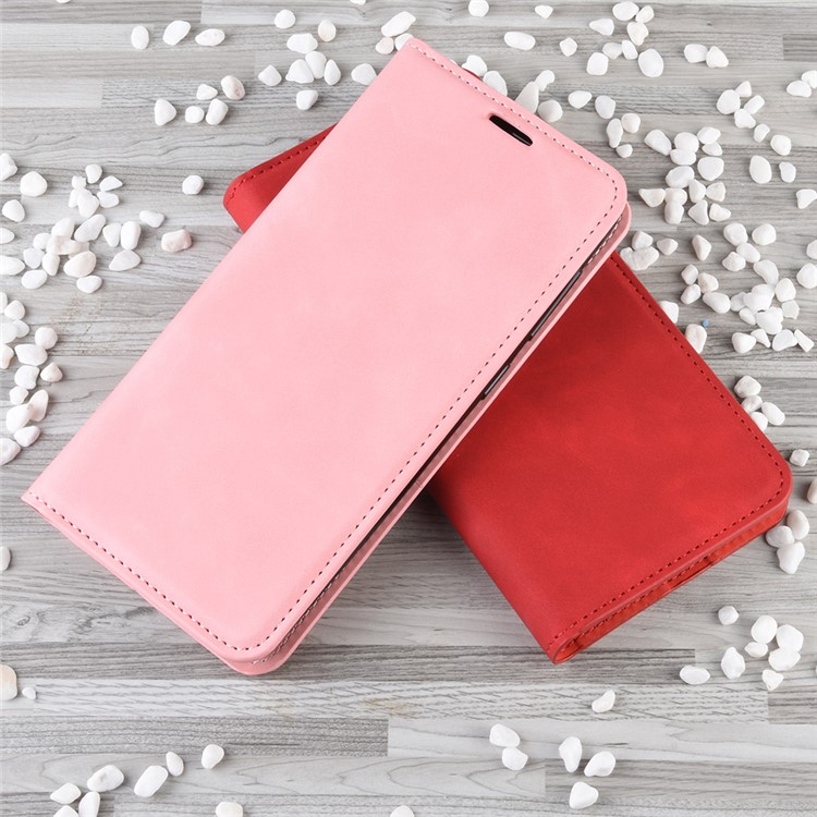 PU Leather Wallet Stand Case for Huawei P30 - Pink-8