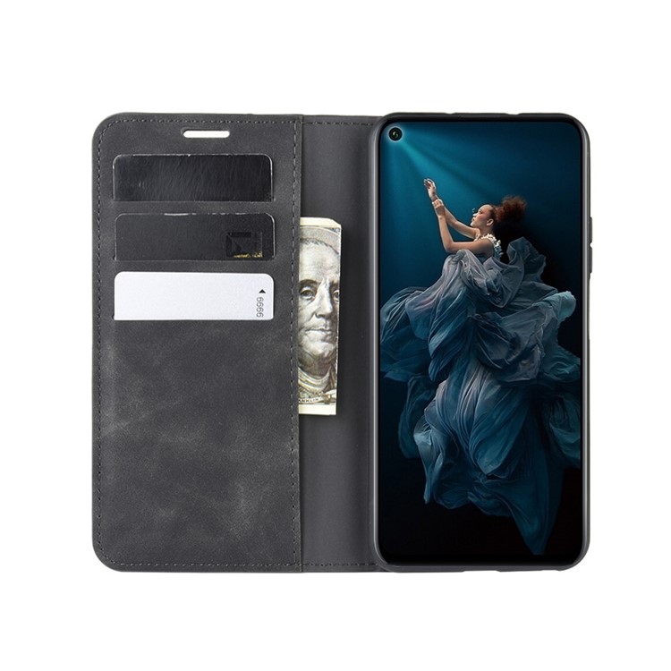 Wallet Leather Stand Case for Huawei Honor 20 / nova 5T - Black-4