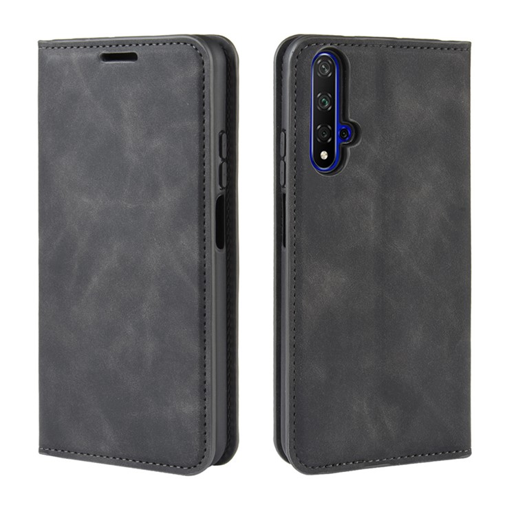 Wallet Leather Stand Case for Huawei Honor 20 / nova 5T - Black-7
