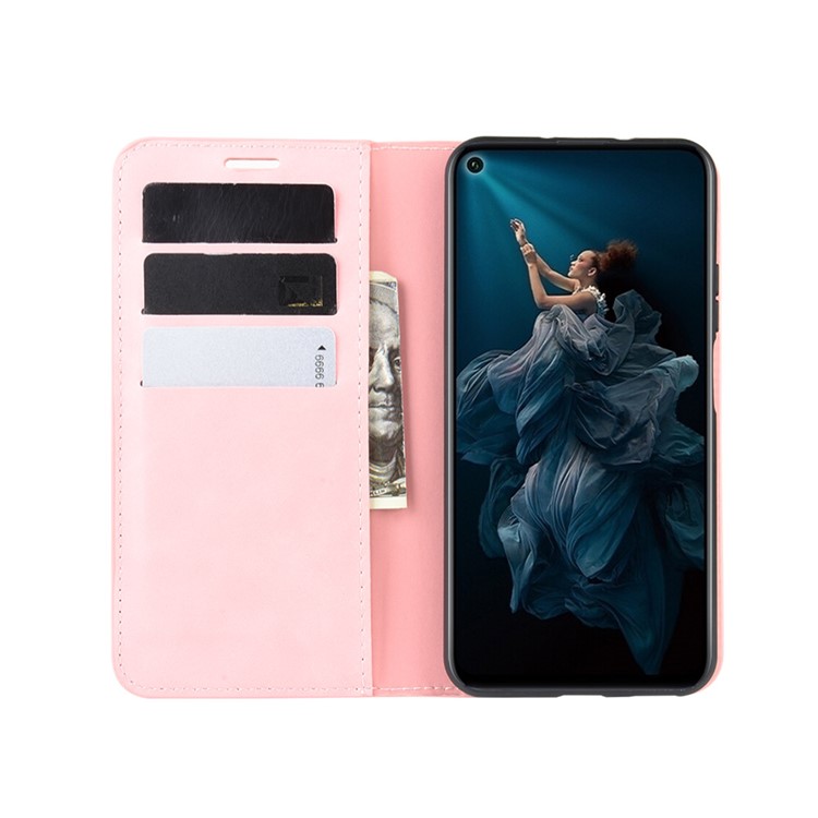 Wallet Leather Stand Case for Huawei Honor 20 / nova 5T - Pink-4