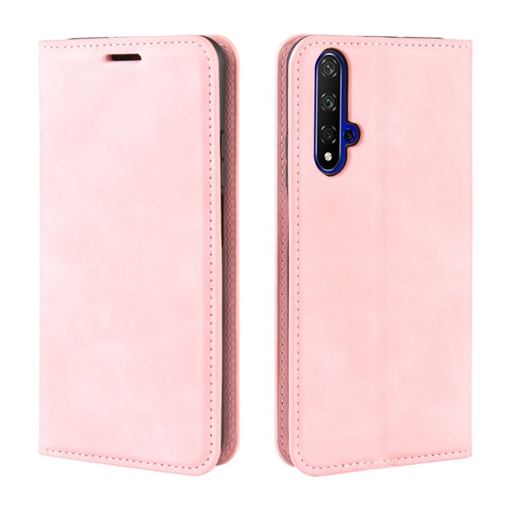 Wallet Leather Stand Case for Huawei Honor 20 / nova 5T - Pink-7