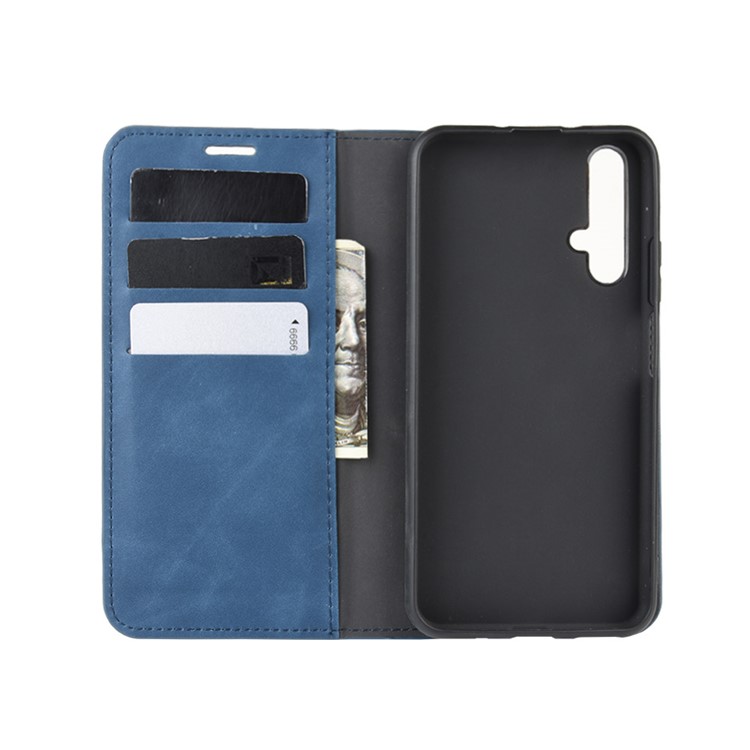Wallet Leather Stand Case for Huawei Honor 20 / nova 5T - Blue-3
