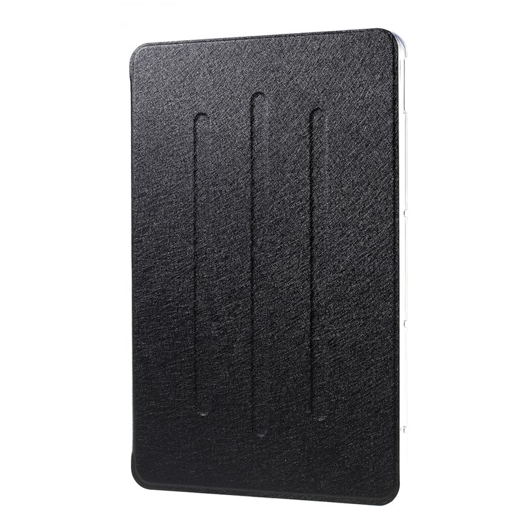 Silk Texture Leather Tri-fold Stand Tablet Cover for Huawei MatePad Pro - Black-2