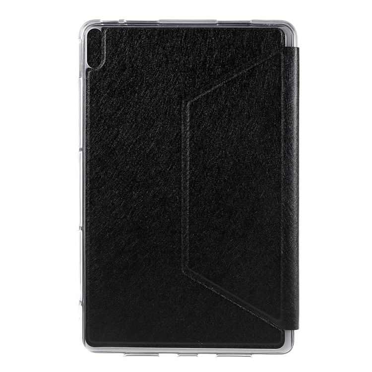 Silk Texture Leather Tri-fold Stand Tablet Cover for Huawei MatePad Pro - Black-3