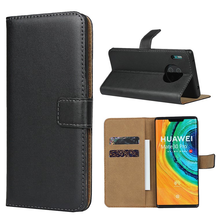 Genuine Leather Wallet Stand Case Cover for Huawei Mate 30 Pro-1