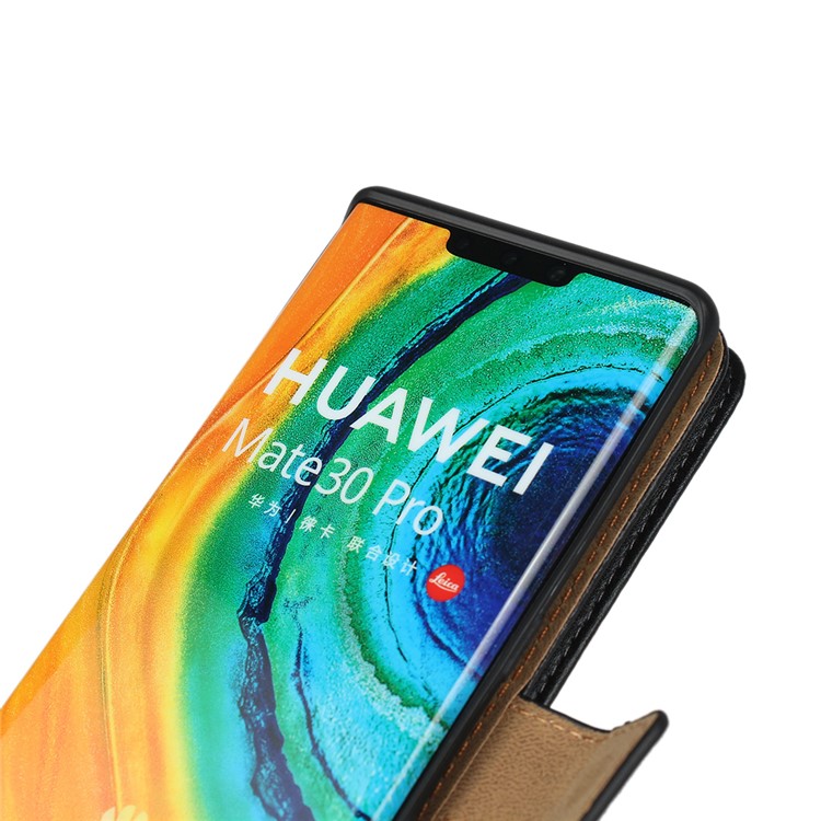 Genuine Leather Wallet Stand Case Cover for Huawei Mate 30 Pro-12