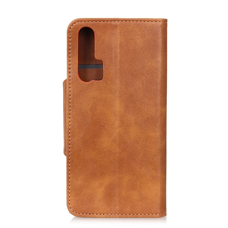 Wallet Leather Stand Case for Huawei nova 6 5G Version - Brown-2