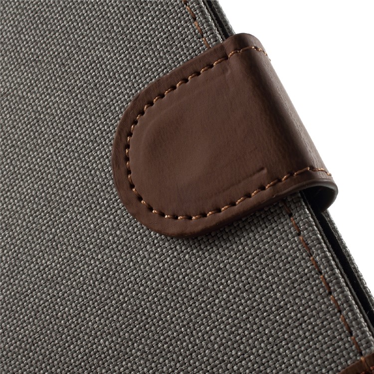 For Huawei P9 Jeans Cloth PU Leather Case Cover - Grey-8
