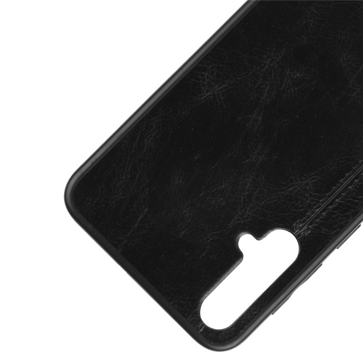 Leather Coated PC + TPU Hybrid Phone Case for Huawei Nova 5 Pro / Nova 5 - Black-2