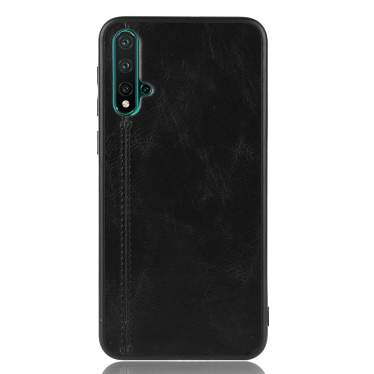 Leather Coated PC + TPU Hybrid Phone Case for Huawei Nova 5 Pro / Nova 5 - Black-3