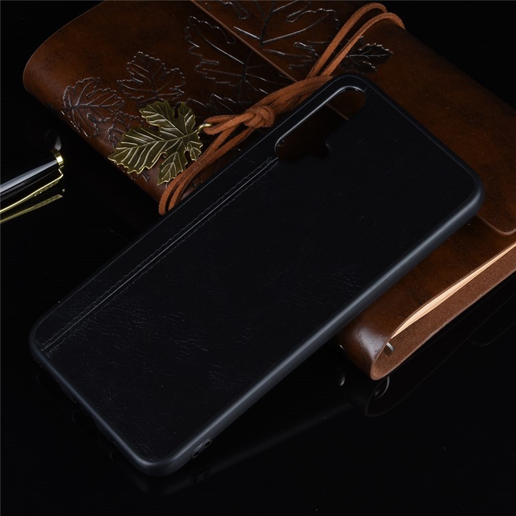 Leather Coated PC + TPU Hybrid Phone Case for Huawei Nova 5 Pro / Nova 5 - Black-7