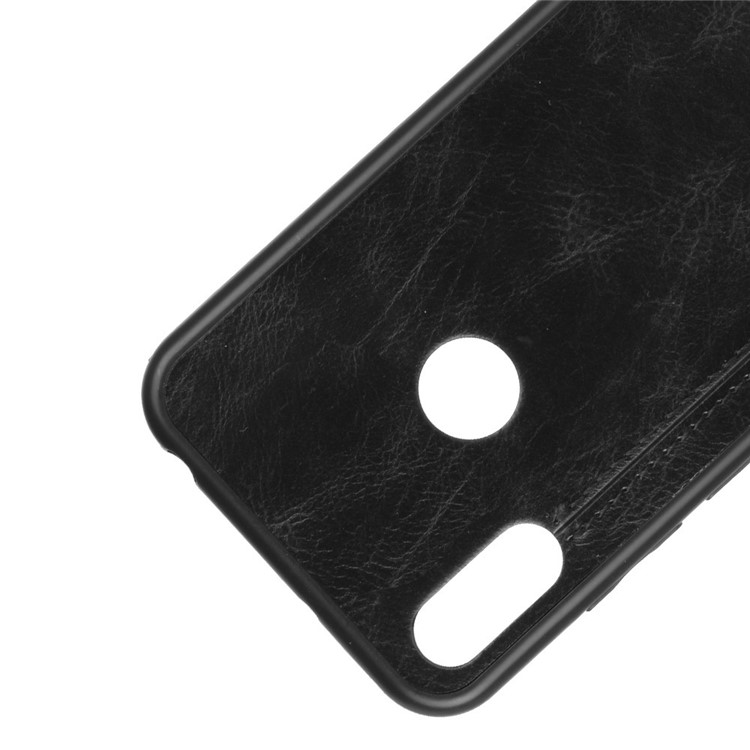 Cuir Enduit PC + TPU Couvrant Pour Huawei Y6 Pro (2019) / Y6 (2019, Avec Capteur D'empreinte Digitale) / Premier Y6 (2019) - Noir-2