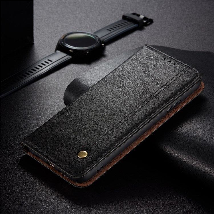 Retro Style Auto-absorbed Crazy Horse Leather Protection Case for Huawei Honor View 30/View 30 Pro/V30/V30 Pro - Black-10