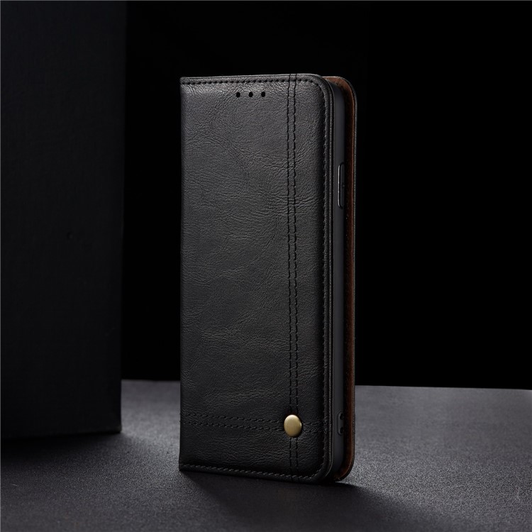 Retro Style Auto-absorbed Crazy Horse Leather Protection Case for Huawei Honor View 30/View 30 Pro/V30/V30 Pro - Black-12