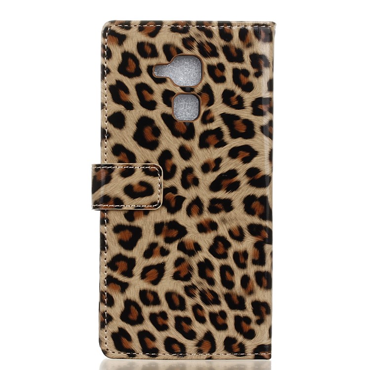 Leopard Texture Wallet Leather Stand Case Cover for Huawei Honor 5C / GT3-2