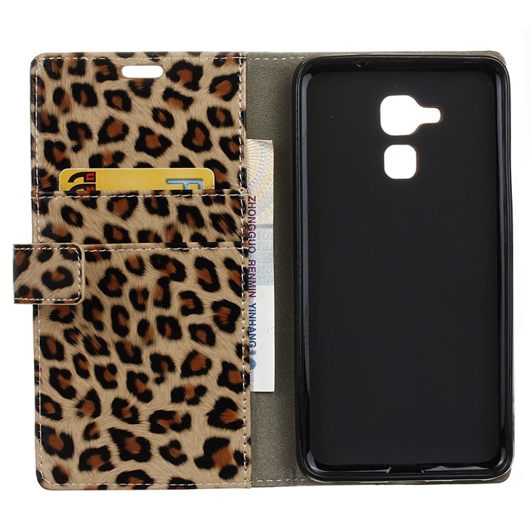 Leopard Texture Wallet Leather Stand Case Cover for Huawei Honor 5C / GT3-4