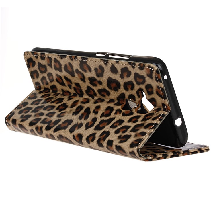 Leopard Texture Wallet Leather Stand Case Cover for Huawei Honor 5C / GT3-6