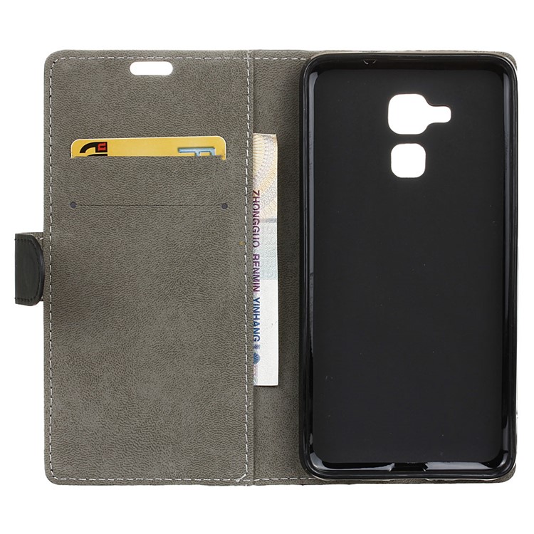 For Huawei Honor 5c / GT3 Flip Wallet Leather Stand Case - Black-3