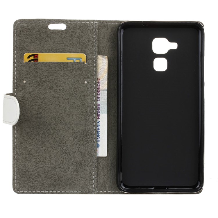 For Huawei Honor 5c / GT3 Flip Wallet Leather Stand Cover - White-3
