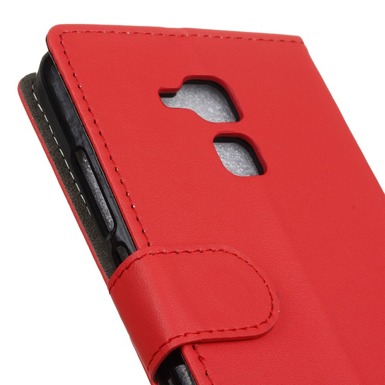 For Huawei Honor 5c / GT3 Flip Wallet Leather Stand Phone Case - Red-6