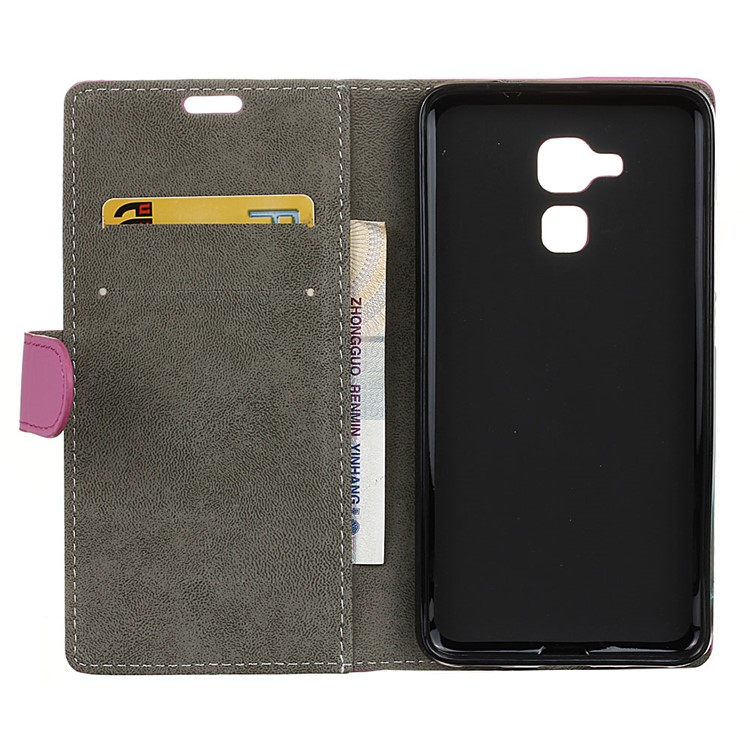 For Huawei Honor 5c / GT3 Wallet Stand Leather Protector Case - Rose-3