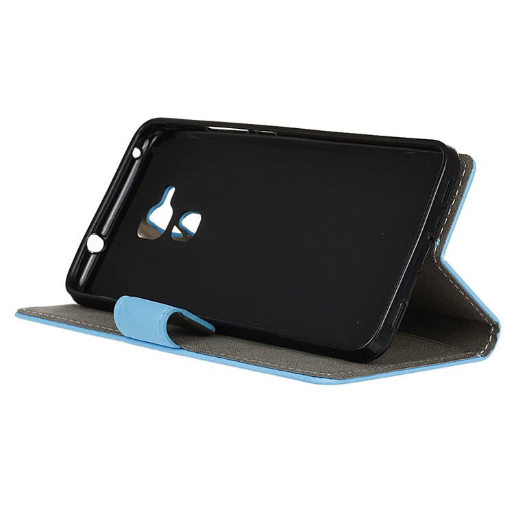 For Huawei Honor 5c / GT3 Card Holder Leather Stand Shell - Blue-4