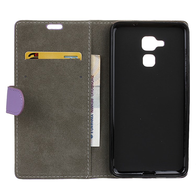 For Huawei Honor 5c / GT3 Protective Leather Wallet Stand Cover - Purple-3