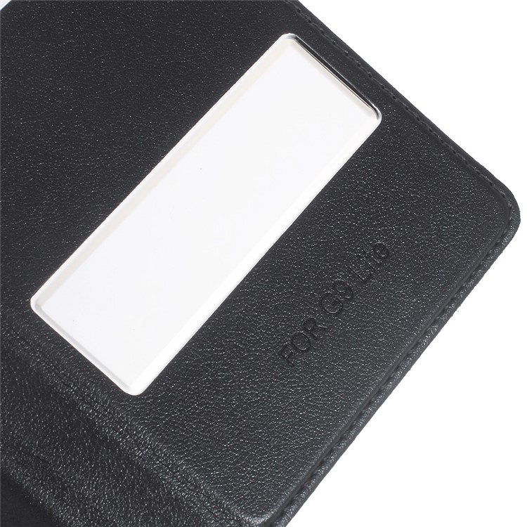 Plastic Dual Window Leather Protective Case Cover for Huawei P9 Lite - Grey-7