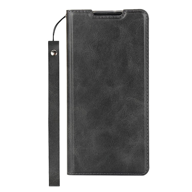 Leather Stand Case with Card Slot Phone Cover for Huawei P30 - Black-2