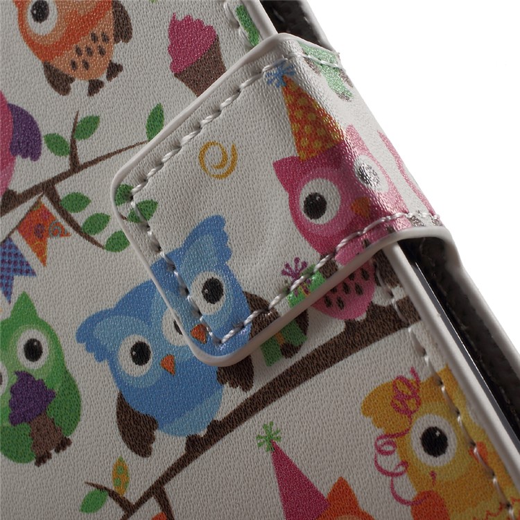 Wallet Leather Stand Case for Huawei Y3II / Y3 II - Multiple Owls-7