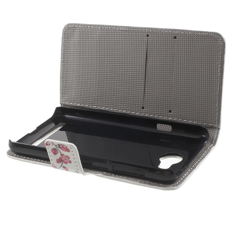 Leather Stand Cover with Card Slots for Huawei Y3II / Y3 II - Plum Blossom-10