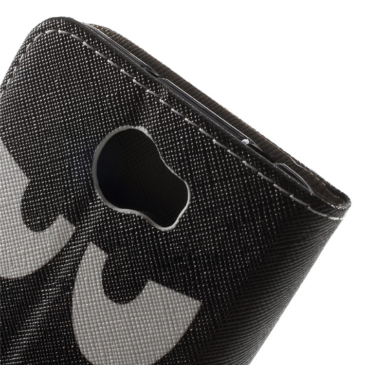 Patterned Leather Wallet Stand Cover for Huawei Y5II / Y5 II - Do Not Touch My Phone-7