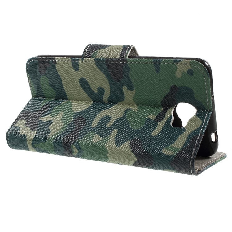 Patterned Stand Leather Flip Cover for Huawei Y5II / Y5 II - Camouflage Pattern-3