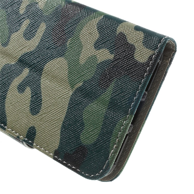 Patterned Stand Leather Flip Cover for Huawei Y5II / Y5 II - Camouflage Pattern-8