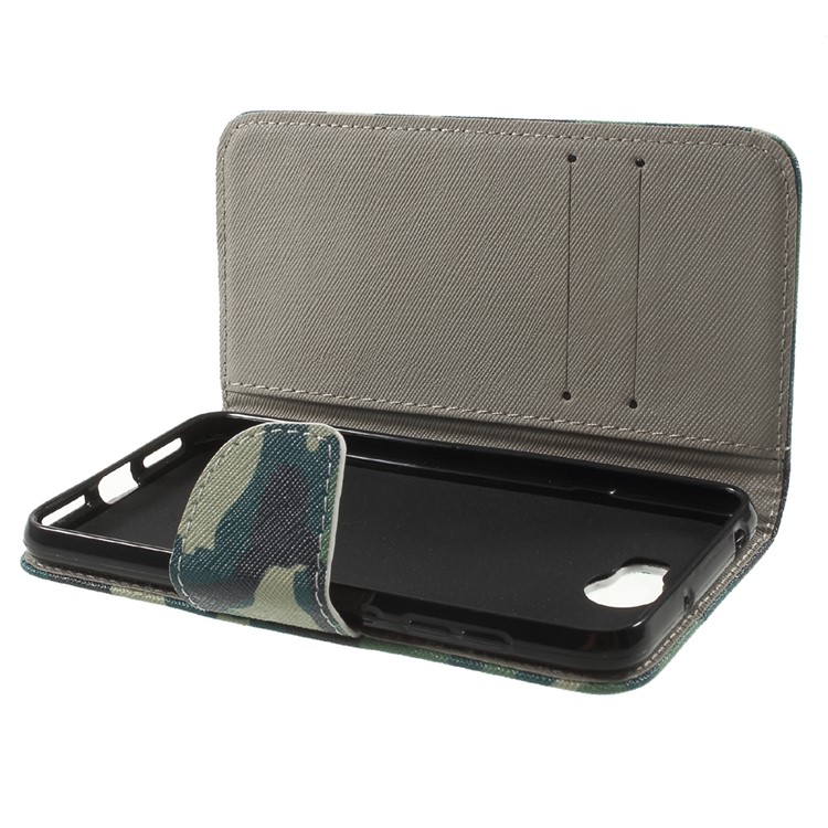 Patterned Stand Leather Flip Cover for Huawei Y5II / Y5 II - Camouflage Pattern-9