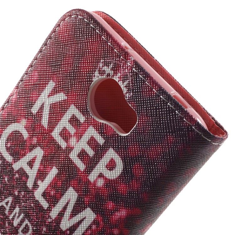 Patterned Wallet Leather Case Cover for Huawei Y5II / Y5 II - Keep Calm and Sparkle-6