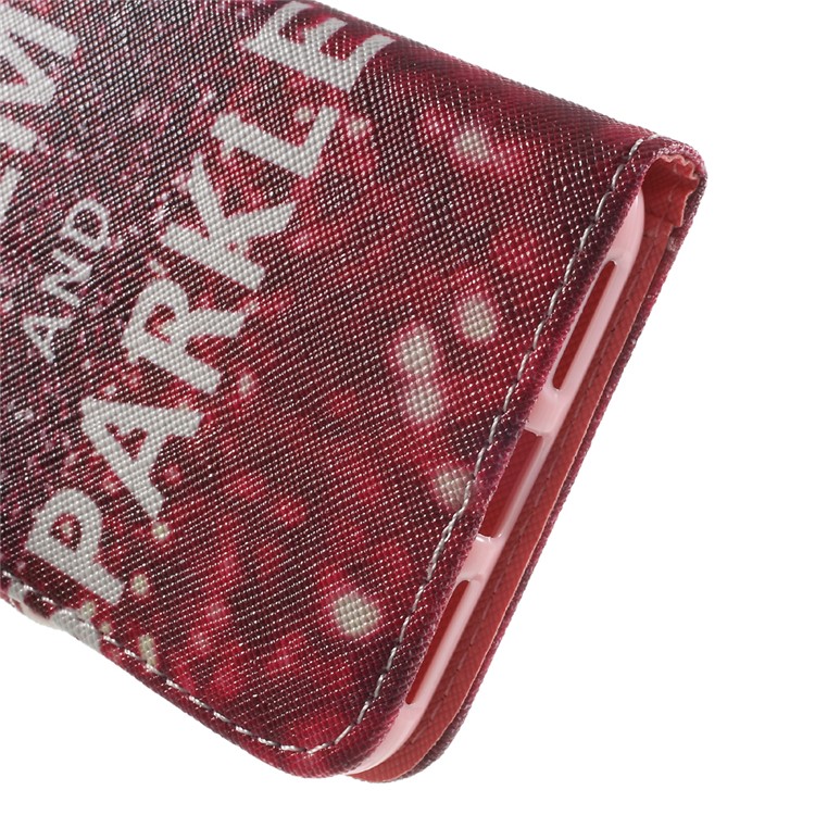 Patterned Wallet Leather Case Cover for Huawei Y5II / Y5 II - Keep Calm and Sparkle-8