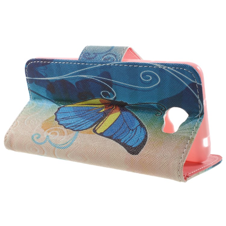 Patterned Leather Case with Wallet Slots for Huawei Y5II / Y5 II - Beautiful Butterfly-3