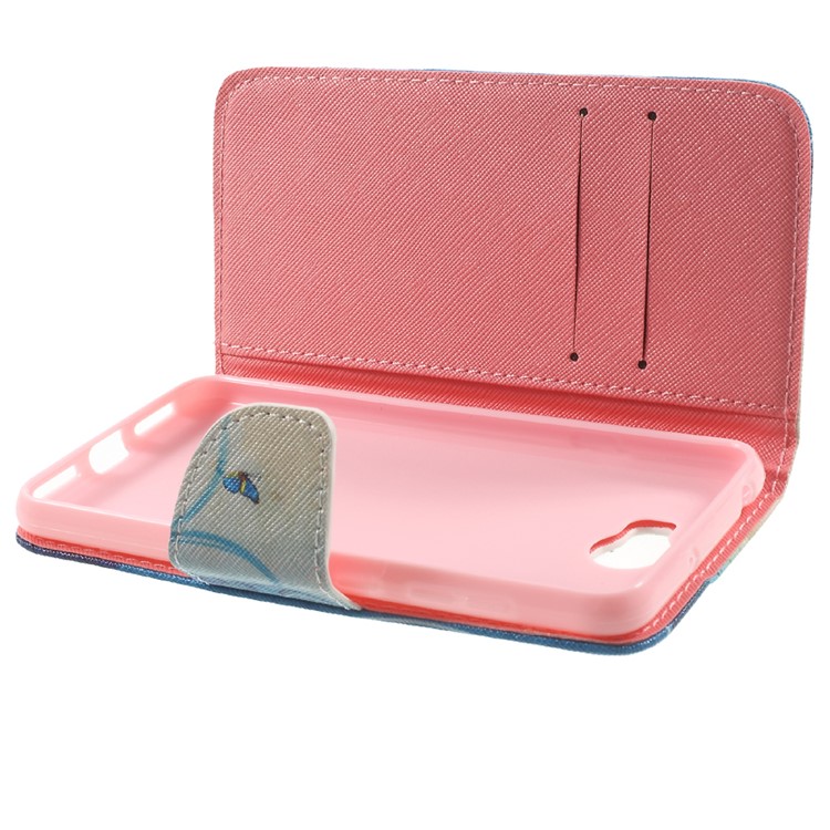 Patterned Leather Case with Wallet Slots for Huawei Y5II / Y5 II - Beautiful Butterfly-9