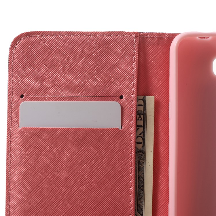 Patterned Leather Flip Case with Stand Card Slots for Huawei Y5II / Y5 II - Adorable Owls-5