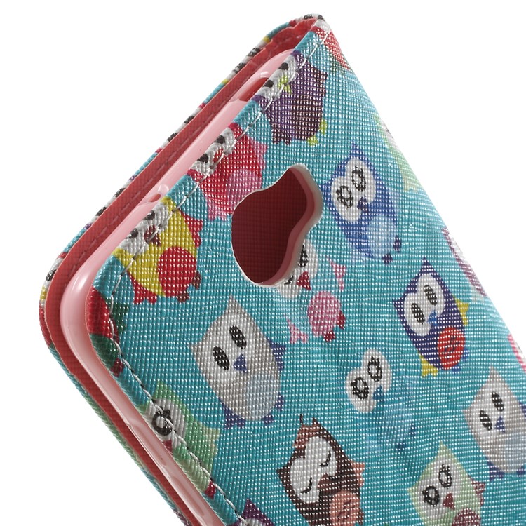 Patterned Leather Flip Case with Stand Card Slots for Huawei Y5II / Y5 II - Adorable Owls-7