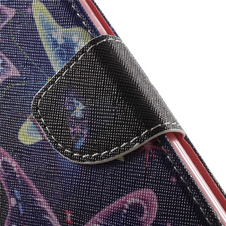 Patterned PU Leather Case Stand Cover for Huawei Y5II / Y5 II - Shiny Colorful Butterflies-7