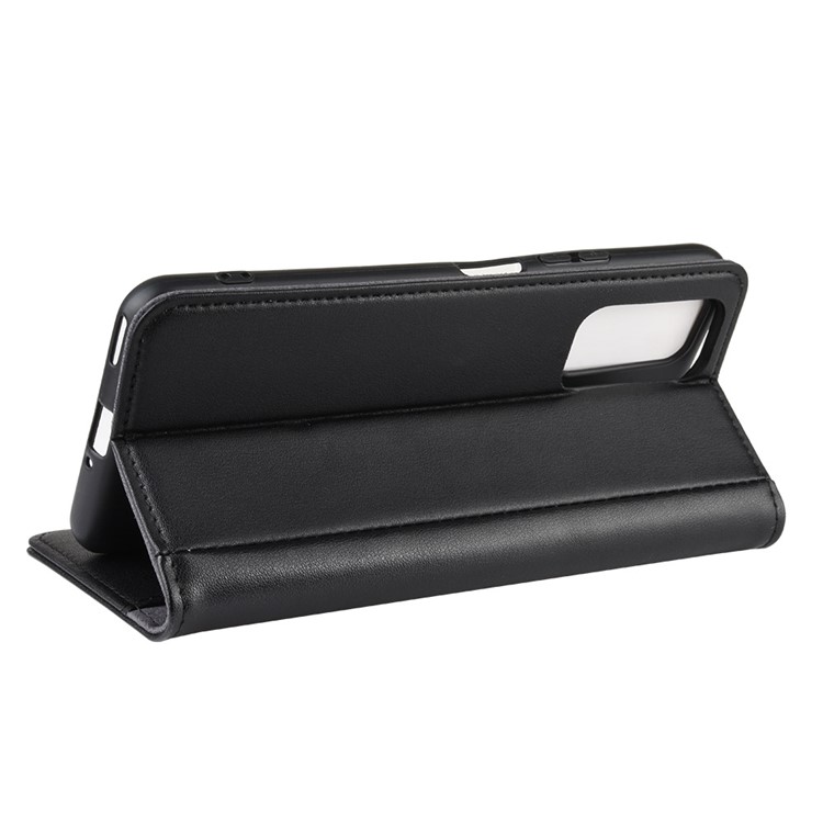 Genuine Split Leather Wallet Stand Phone Case for Huawei Honor View 30/V30/View 30 Pro/V30 Pro - Black-6