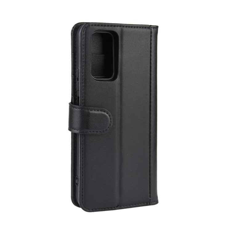 Genuine Split Leather Wallet Stand Phone Case for Huawei Honor View 30/V30/View 30 Pro/V30 Pro - Black-7