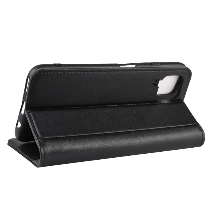 Cubierta Del Teléfono De Soporte De La Carpeta Serraje Genuina Para Huawei Nova 6 SE - Negro-6